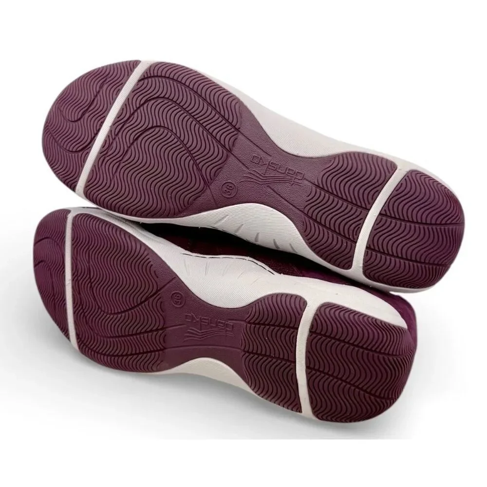 DANSKO Womens Holland Supportive Leather Burgundy Wine Suede Sneaker EU 36